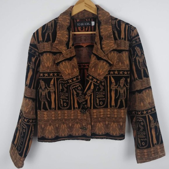 To Die For Jackets & Blazers - Vintage To Die For Egyptian Embroidered Jacket